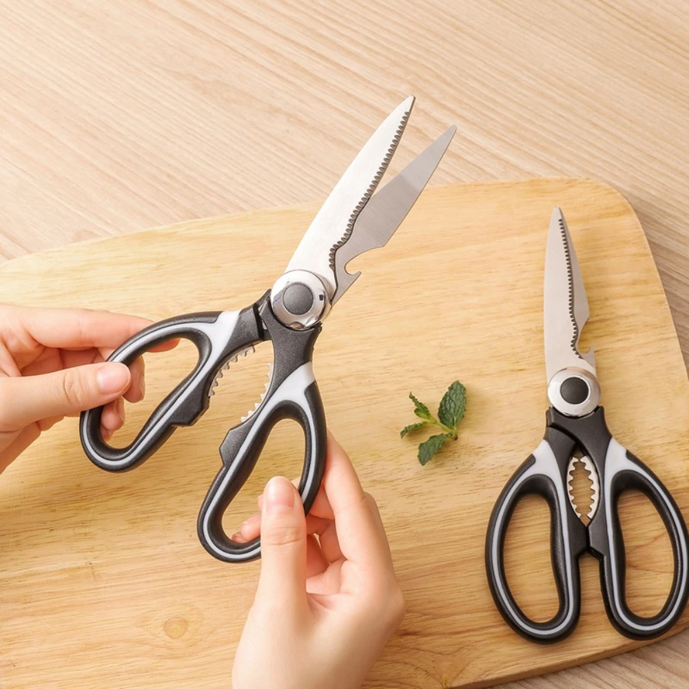 ‌Professional Heavy  Stainless Steel Kitchen Scissors Multi-Functional Cutting Vegetables Meat Fish Chicken Bones Sharp Blades‌
