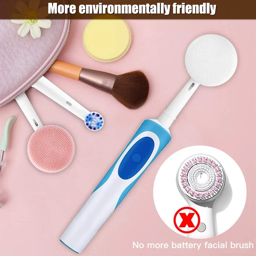 Toothbrush Handle Facial Massager Cleanser Brush Heads Massage For Face Facial Cleansing Brush Head Suitable For Electric