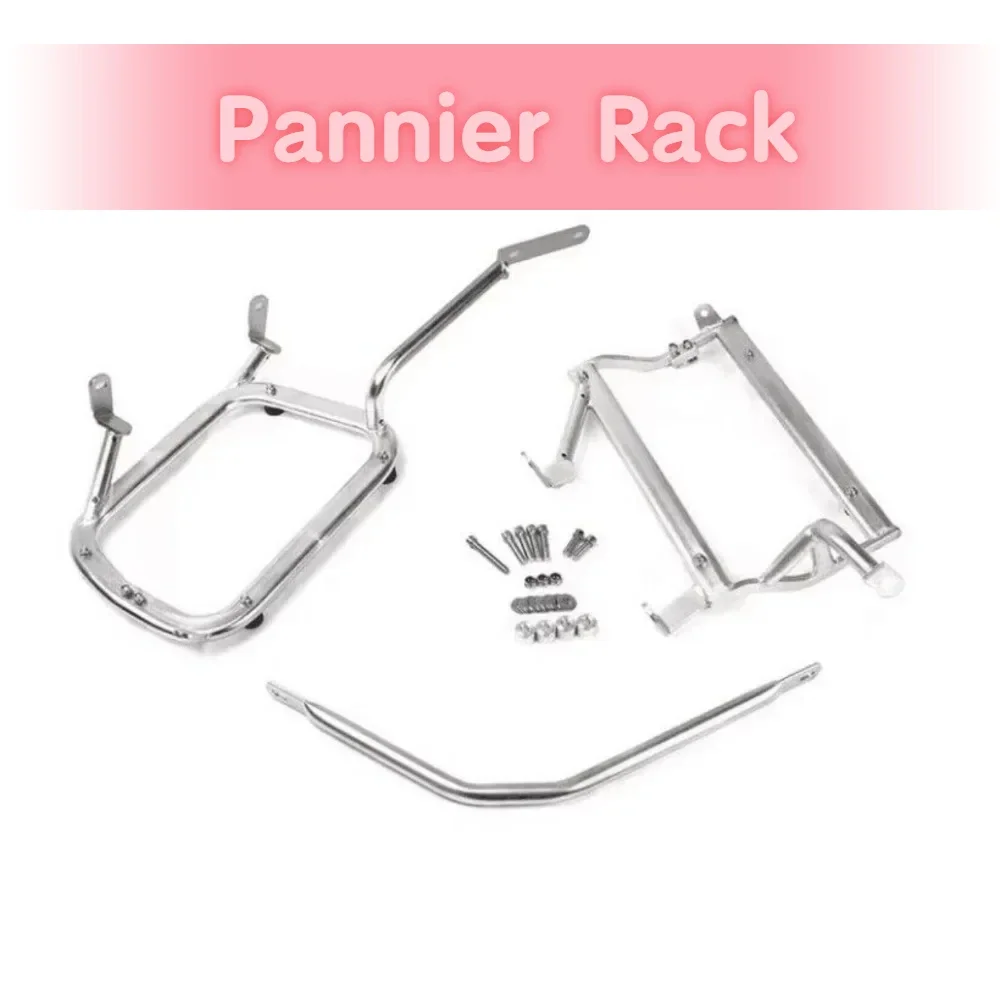 

Motorcycle Side Panniers Rack Frame Stainless Steel Saddlebag Bracket Pannier Luggage Rack for Africa TwinCRF1000/1100L