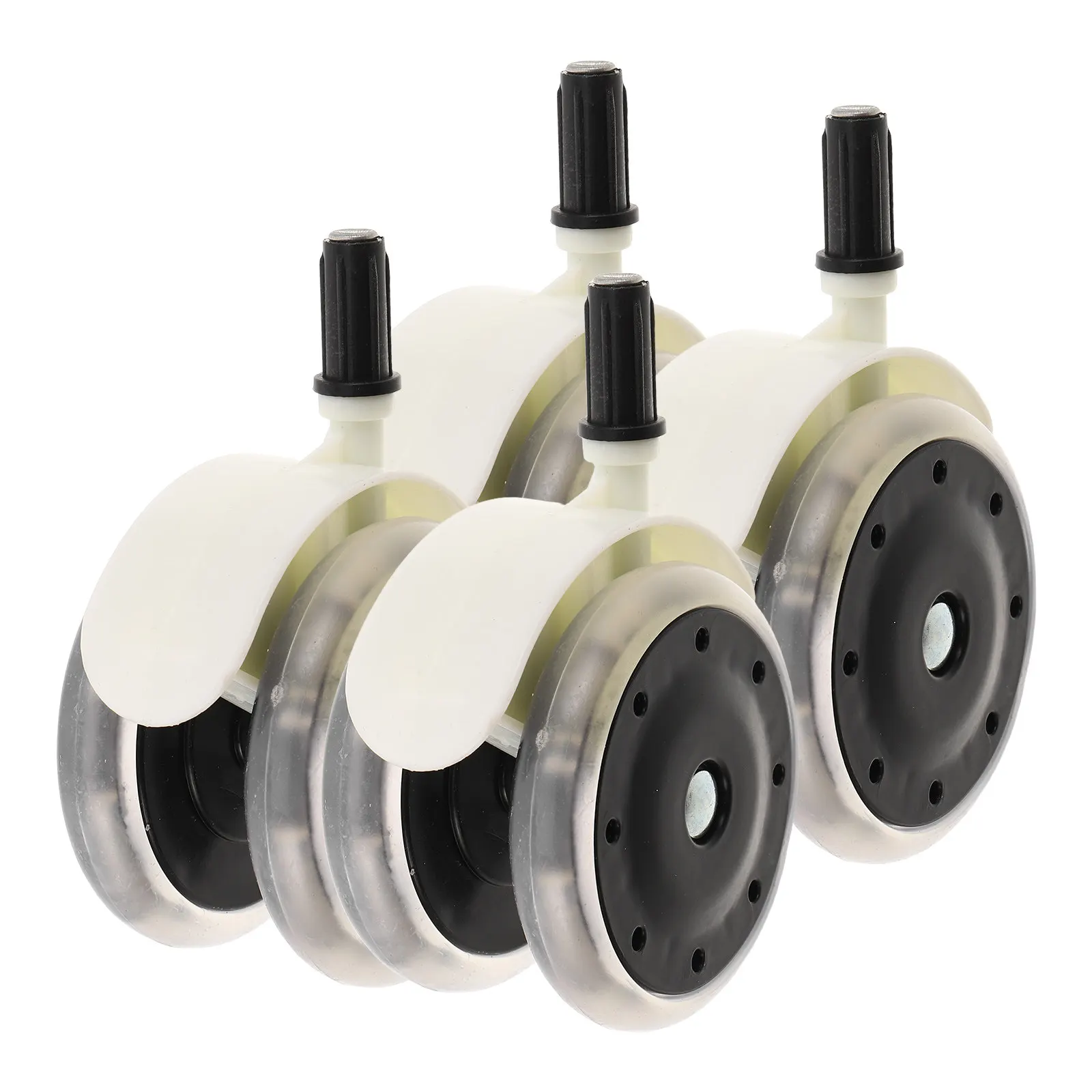 4Pcs Baby Stroller Wheels Replacement Set Universal Silent PP Caster Wheels for Walker Pushchair Pram Smooth Rolling Quiet