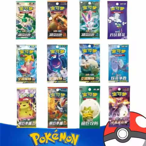 Pokemon Cards Original Trading PTCG Cartoon Simplified Chinese Sun&amp;Moon Single Package All Series Cang Heze Pregroup Child Gift