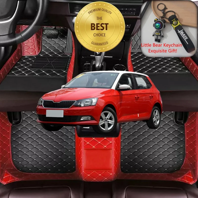 

Индивидуальные автомобильные коврики для Skoda Fabia 2000-2018, аксессуары для авто, люксовые коврики на заказ, для лево- и праворульных автомобилей
