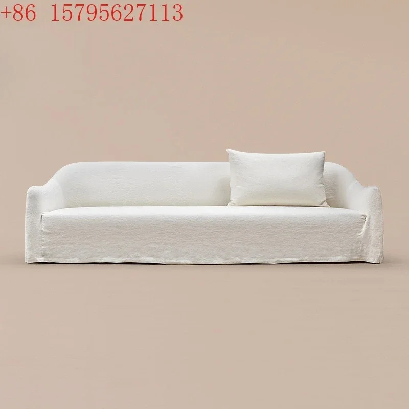 

Льняной диван-лоупер с съемными и моющимися чехлами в ретро-стиле, белый, односпальный/трехместный, для дома/гостиницы