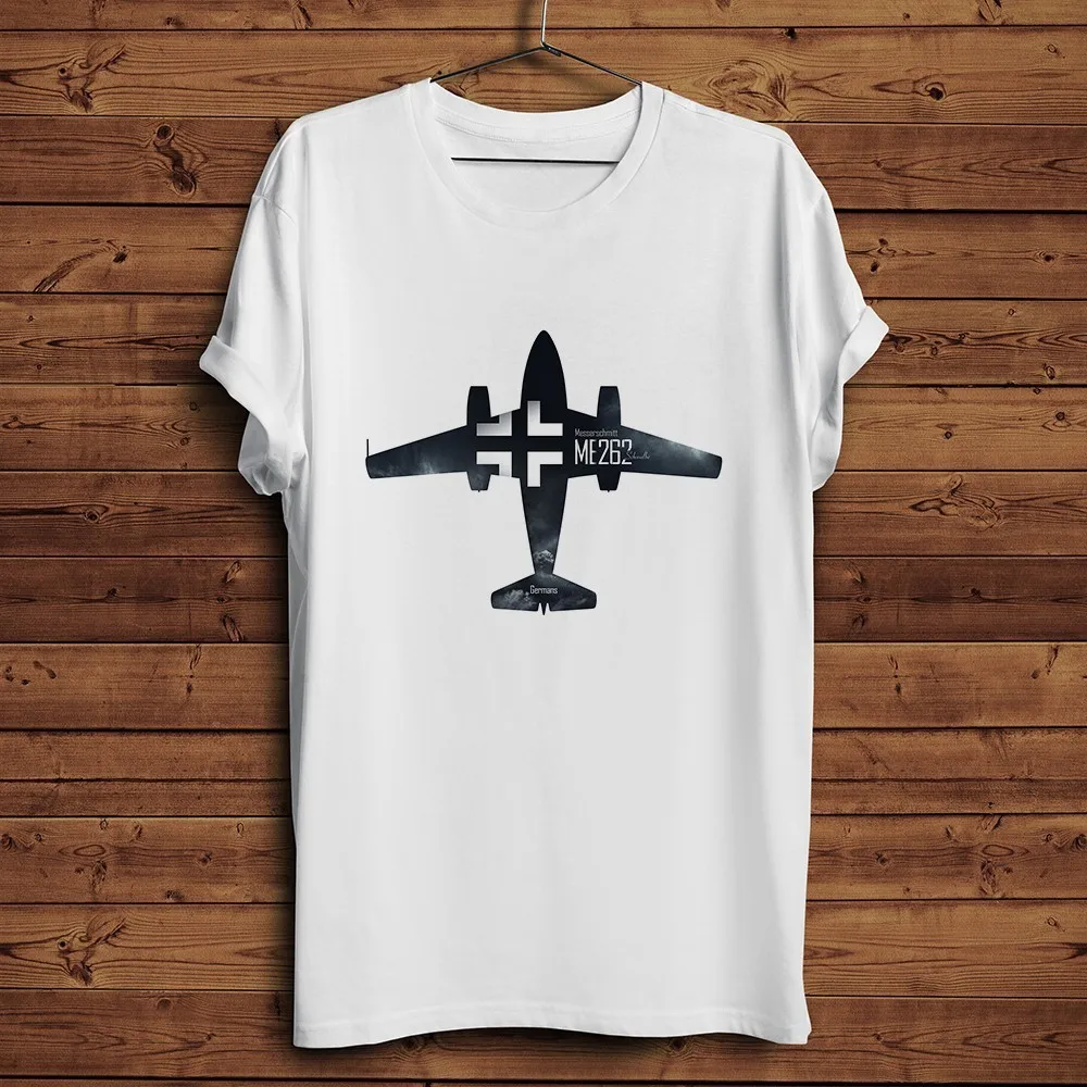 WW2 classic battleplan Messerschmitt Me262 t shirt men white casual tshirt Spitfire Fighter P47 Thunderbolt P51 geek t-shirt