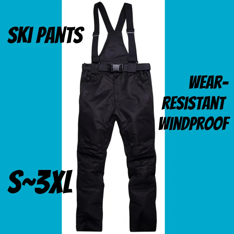 Outdoor Winter Windproof Waterproof Warm Breathable Single and Double Boards with Cotton Straps Can Be Detachable Ski Pants