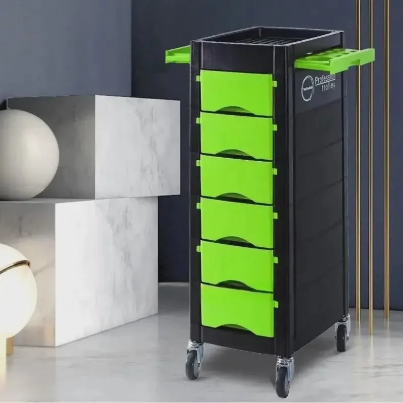 

Beauty Machine Professional Aesthetic Green Salon Trolley Barber Shop Tools Cart Hairdresser Carro Organizador Con Ruedas