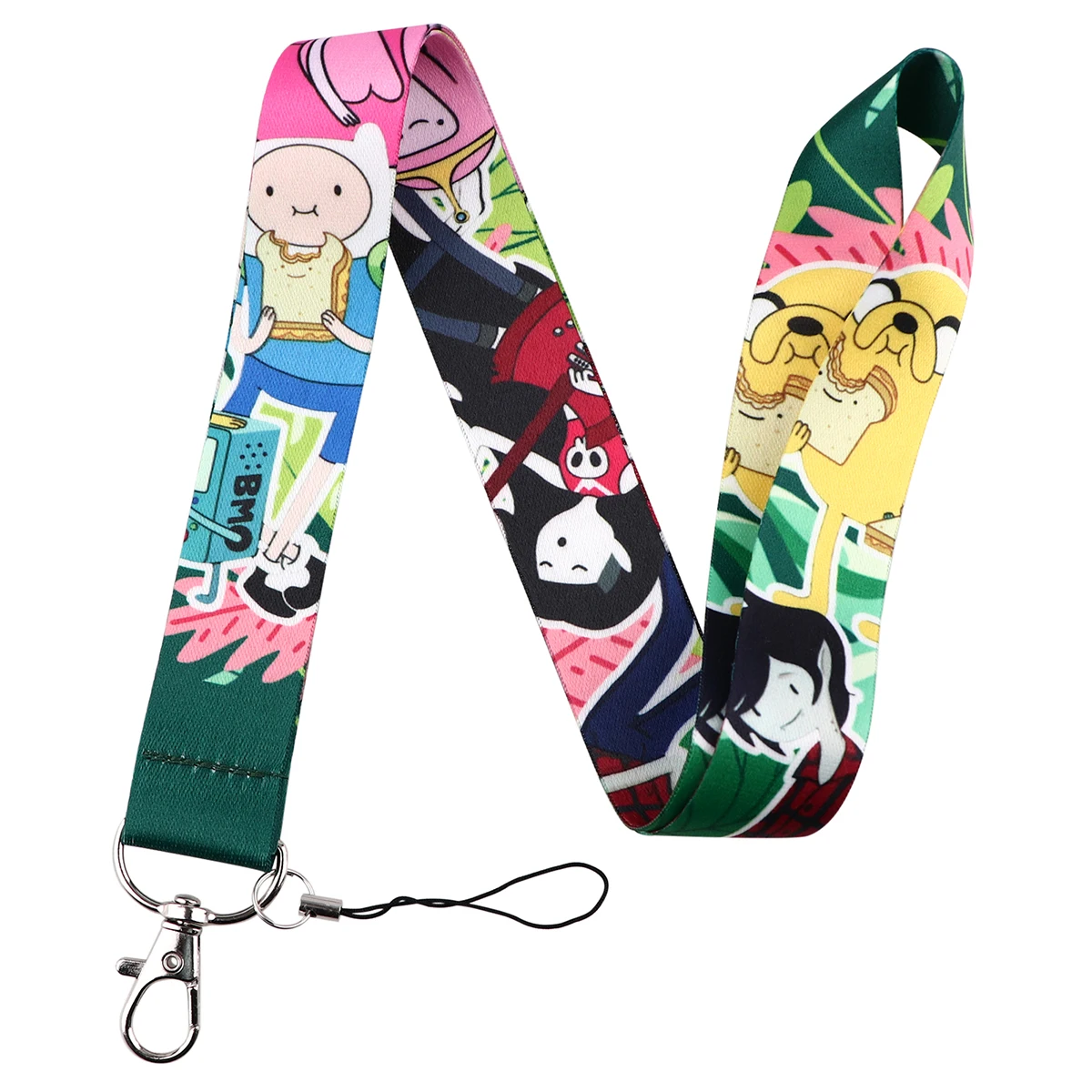 Fantasy Adventure Print Webbing Lanyard Keychain Cute Ribbon Hang Rope Keyring Mobile Phone Charm Neck Straps Key Ring