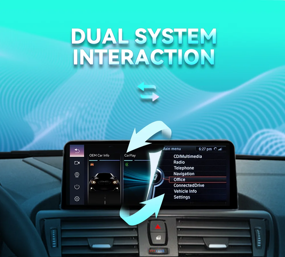 BONROAD 10.25 inch Wireless CarPlay Android Auto Airplay Autolink Mirroring Linux Audio Car Radio With Youtube For BMW 1 Series F20 F22 F23 3 Series F30 F31 F32 F33 F34 F36 GPS Navigation Multimedia Car Stereo Display Touch Screen