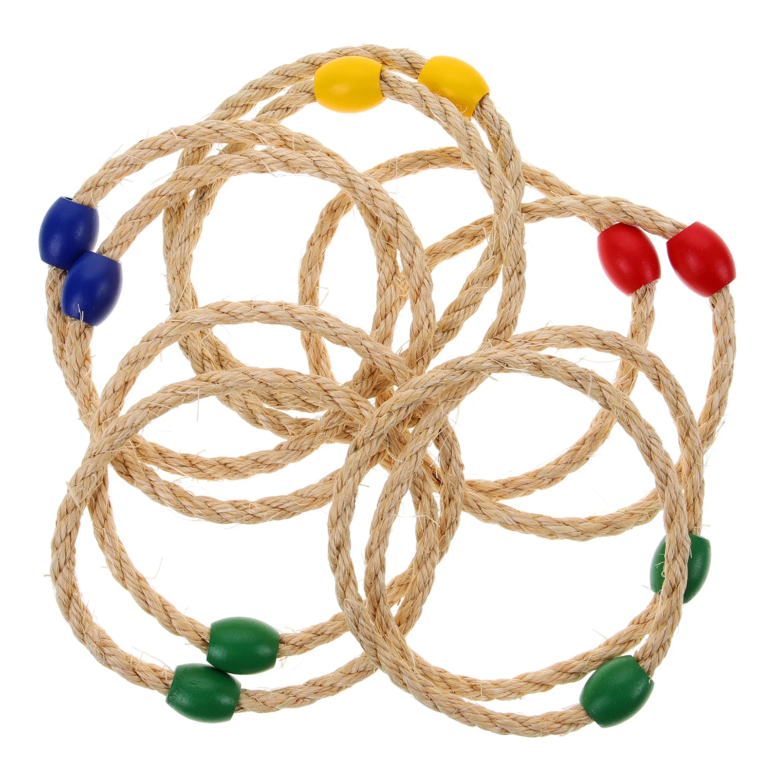 10PCS Doğal Halat Yüksük Çocuklar Açık Hava Oyunu Oyuncaklar Fasulye Torbası Halka Atma Çocuk