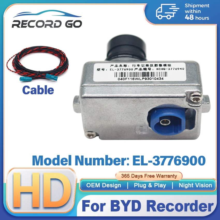 

For BYD Act 3 Atto 3 Yuan Song plus Tang Ev Dolphin Car Drive Recorder DVR Road GPS Camera Mounted ADAS Dash Cam With Cable