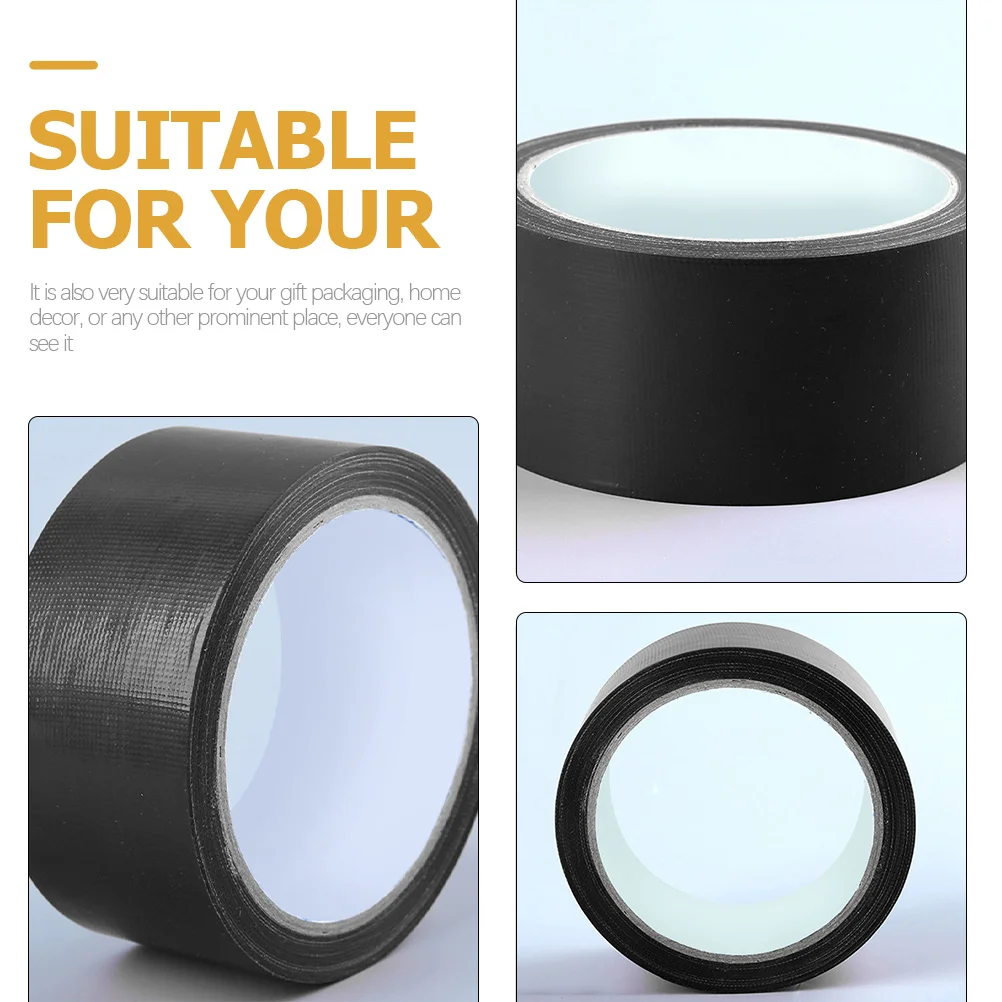 شريط لاصق من القماش المقاوم للماء لإصلاح السجاد شديد التحمل، صناديق تعبئة حرفية سوداء عالية القوة تدوم طويلاً ولا بقايا