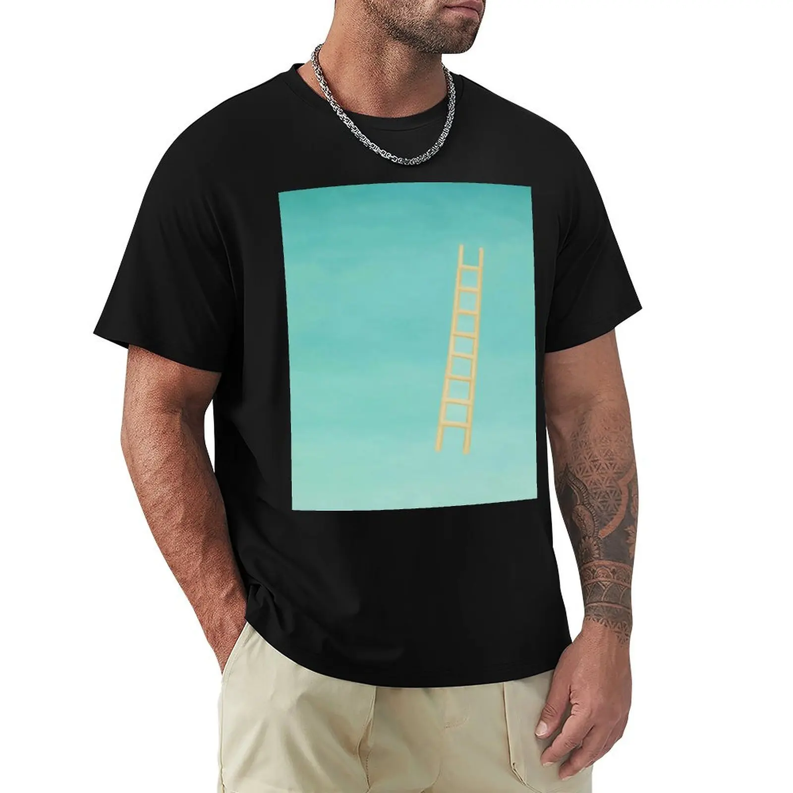 Georgia Okeeffe 1958 Ladder to the Moon T-Shirt Basic Short Sleeve Cotton Blend T-Shirt