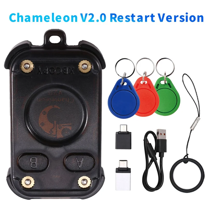 

B03B-Smart Chip Reader Эмулятор Chameleon V2.0 RFID NFC Дубликатор 125K 13,56 МГц Декодер карт Chameleon Ultra+ 3X CUID Брелок