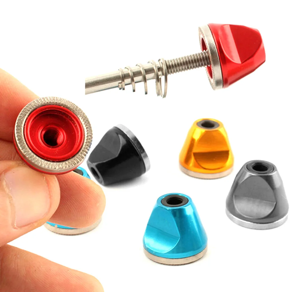 Quick Release Axle Hub Nut M5 Aluminum Alloy Construction for Secure Wheel Attachment on Most Standard Bicycle Hubs
