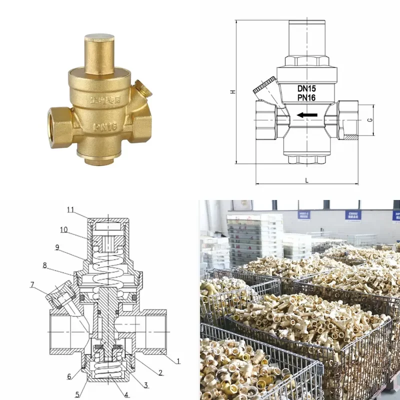 for  Brass Adjustable Water Pressure Reducing Valve Relief Piston Regulator