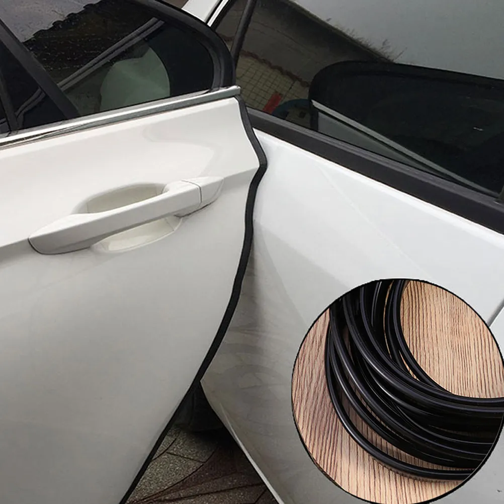 1Pcs Car Door Protective Bumper Strip 6M Black Anti-Collision Auto Scratch Resistant Seal Cover Bumper Strip Car Door Cover