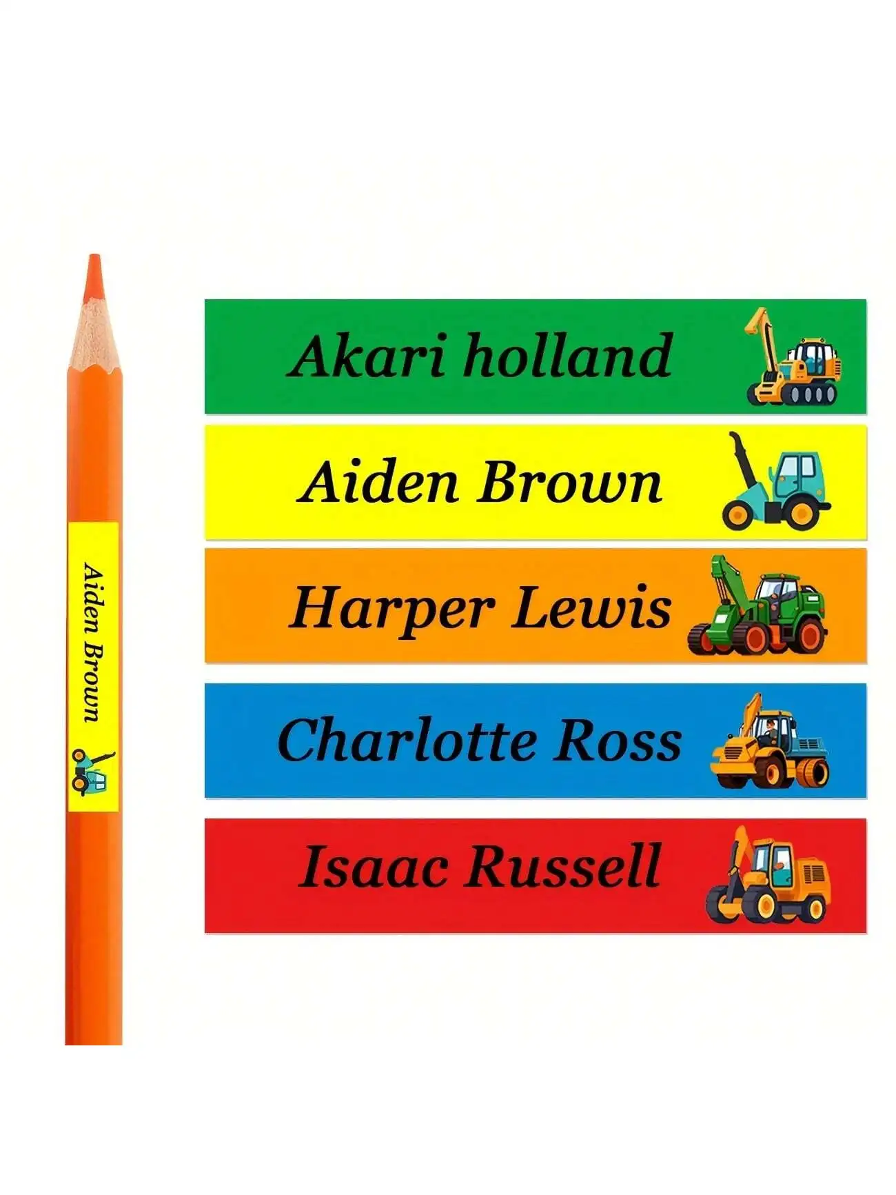 Custom Personalized Waterproof Labels for School Supplies Lunch Boxes Books Pencils Water Bottles Tooth - Name Stickers