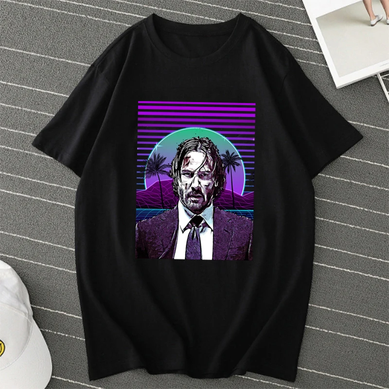 John Wick Printed T Shirt Keanu Reeves Killer Women Men Shirts John Wick Chapter 4 Tee Tops Summer Short Sleeve Casual T-shirt