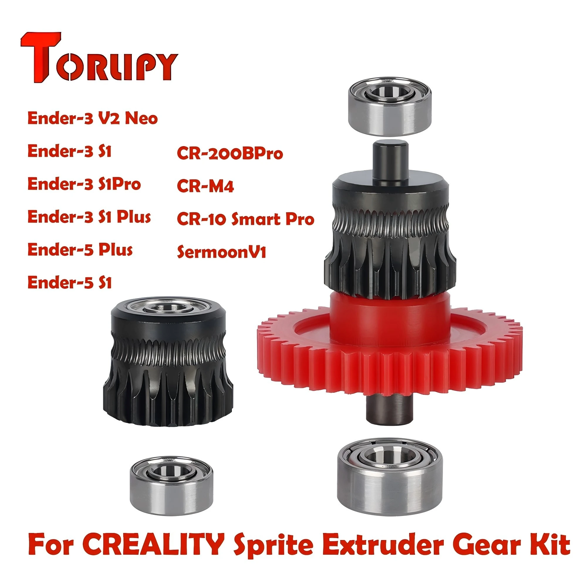 

For CREALITY Extruder Gear Kit Hardened Steel DLC Coating Gear Accessories Wearresistanceand Corrosion Resistance For 3D Printe