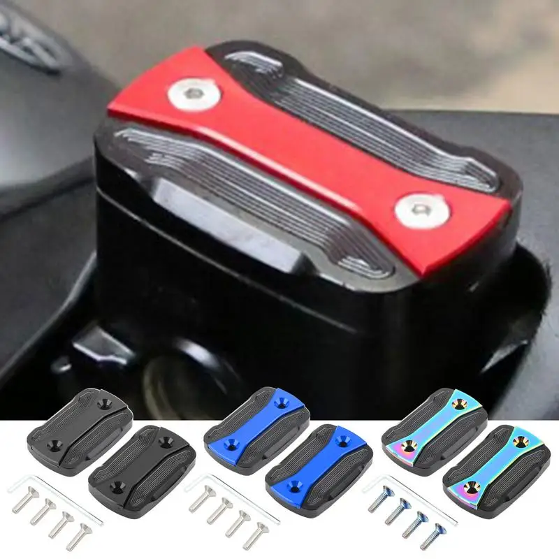 Motorcycle Brake Fluid Cover Replacement Aluminum Alloy Tank Protector Brake Fluid Reservoir Oil Filler Plug Cap Fashionable