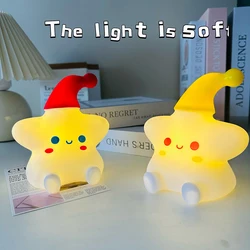 Cute cartoon shape stars nightlight bedroom bedside decoration light soft light atmosphere lamp desktop decoration pieces