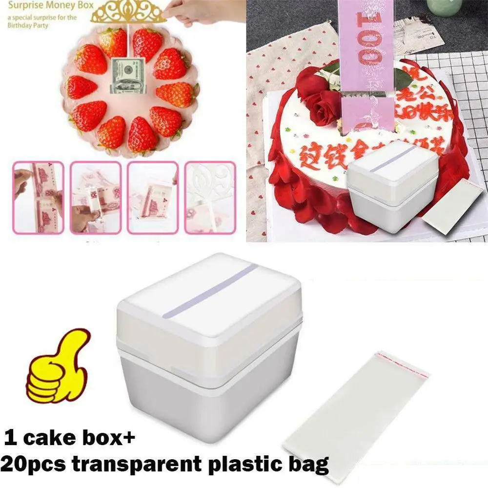 New Party Decoration Making Mold Storage Boxes Cake Topper Surprise Money Box Cake ATM