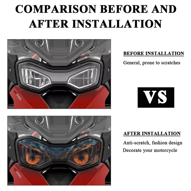 Front Headlight Stickers Motorcycle Head Light Protection Decals Accessories Fit For Tiger 900 GT Rally Pro 2020-2024 2025