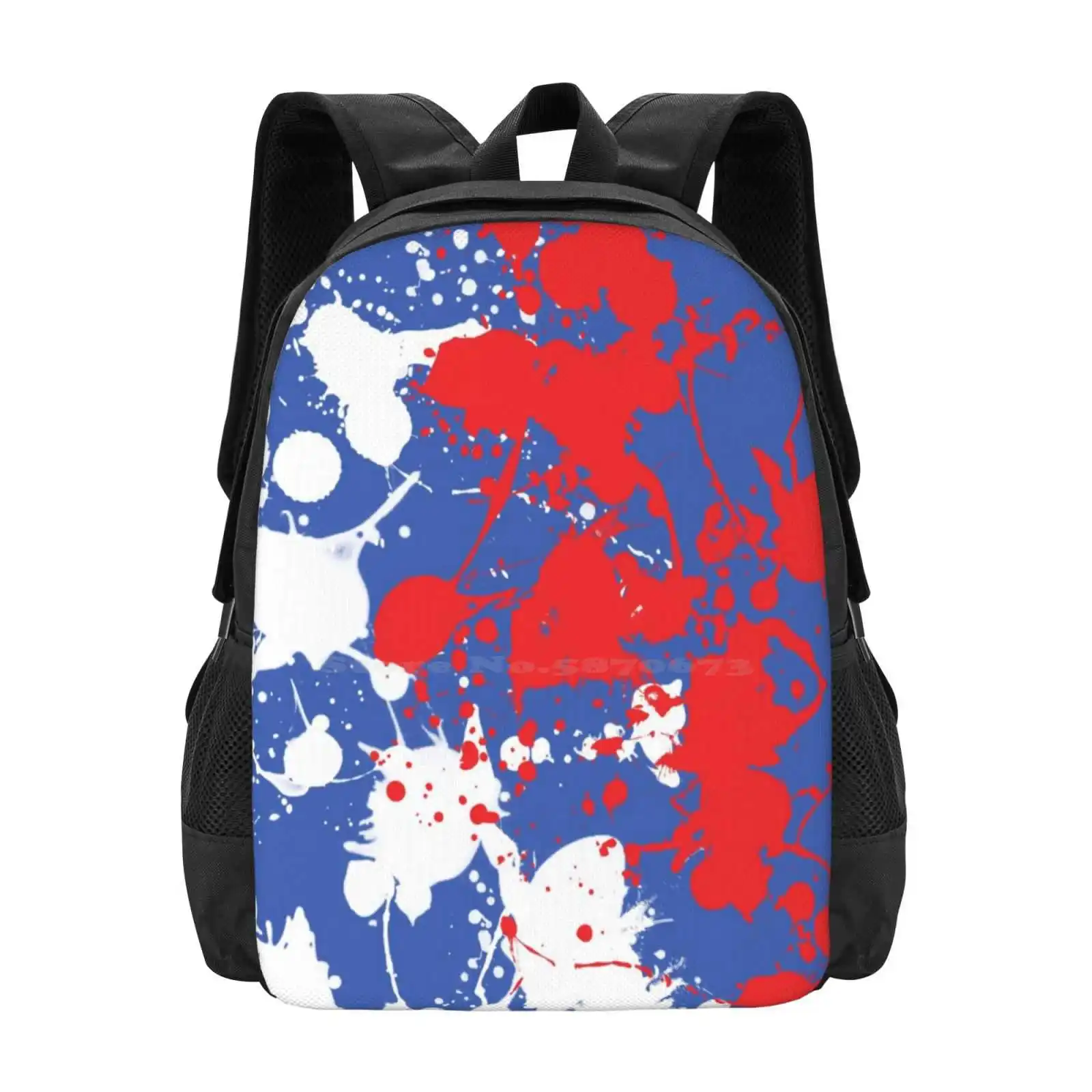 Rovers Paint Spill Hot Sale Schoolbag Backpack Fashion Bags Colours Football Footy Sport Soccer England Blackburn Rovers Ewood