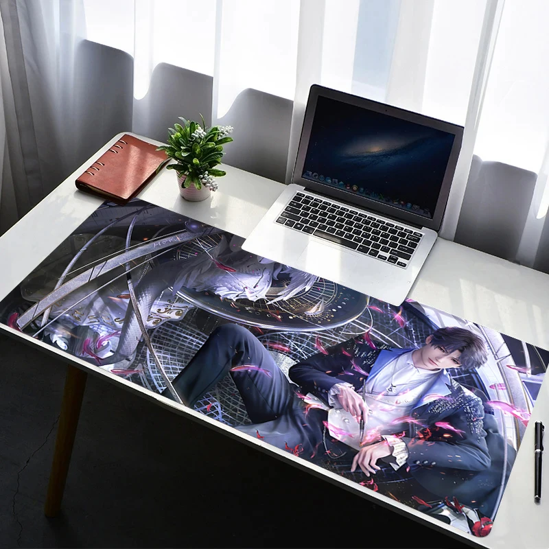 

Mouse Pad Laptop Extended Desktop Mat Rubber Computer Gamer Mousepad Gaming Accessories Love And Deepspace Rafayel Keyboard Pad