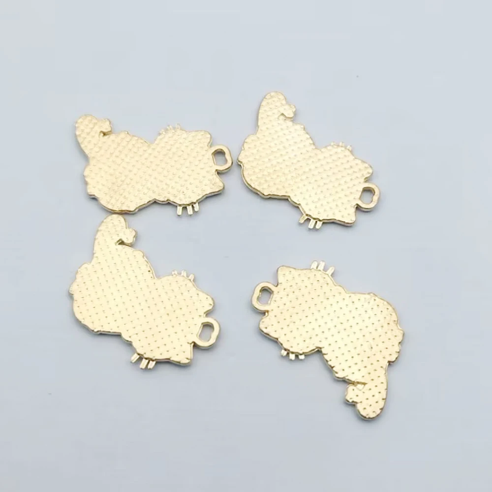 10pcs Heart Cat Charm for Jewelry Making Accessories Diy Earring Bracelet Keychain Pendant Alloy Metal Gold Plated
