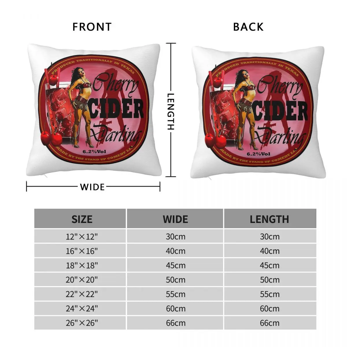 Cherry Cider Planet Terror Square Pillowcase Polyester Linen Velvet Printed Zip Decor Home