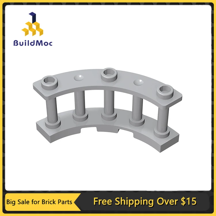 10Pcs MOC Parts 21229 Fence 4 x 4 x 2 Quarter Round Spindled with 3 Studs Compatible Bricks DIY Building Blocks Particle Kid Toy