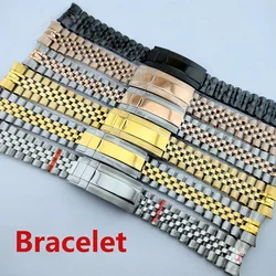 Stainless Steel Watch bands Bracelet 20mm for SUB GMT YACHT Jubilee Bracelet Women Men Silver Solid Metal Watch Strap Accessory