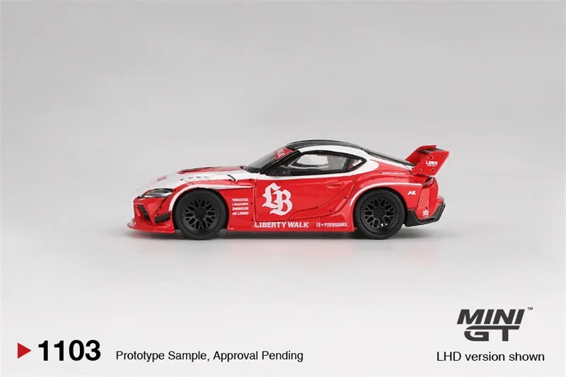 Vorverkauf MINI GT 1:64 Supra GR LB WORKS Rot Weiß Blisterbox Druckgussauto Modellsammlung Miniatur