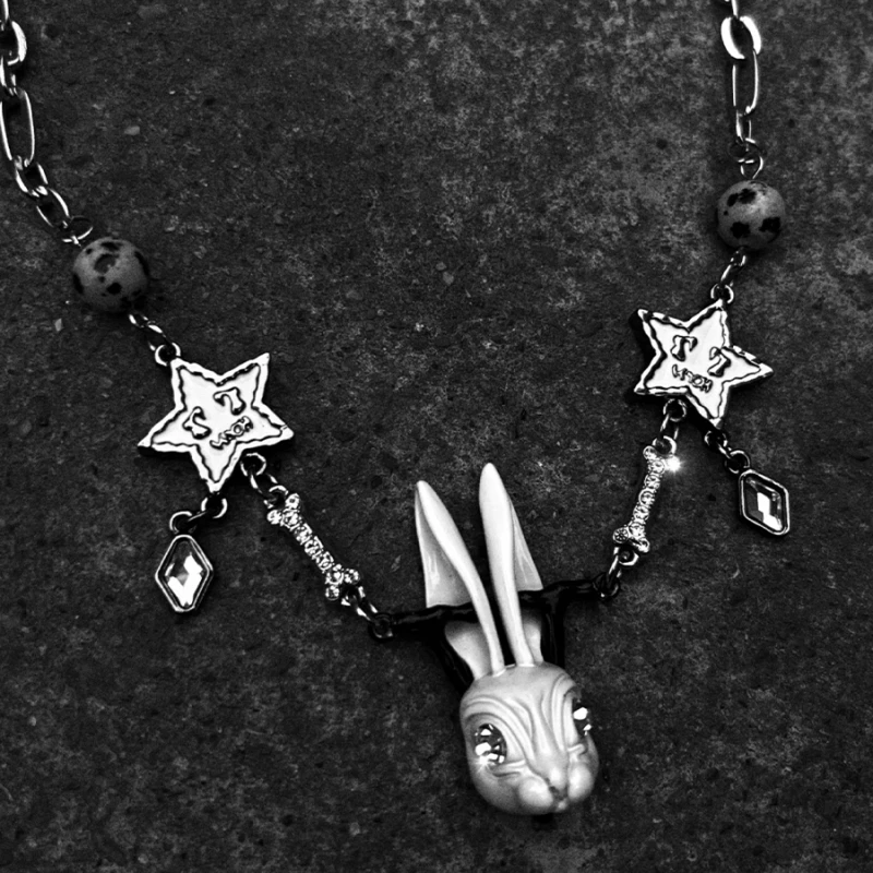 Luxurious Hip Hop Punk Necklace Bramble Lucky Star Rabbit Pendant Fashion Men Women Rapper PSY.P KNOWKNOW Jewelry Gift