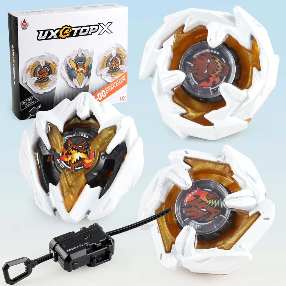 3IN1 Bey X UX-00 Dran Deck Starter Evolution Metal Battle Top Set