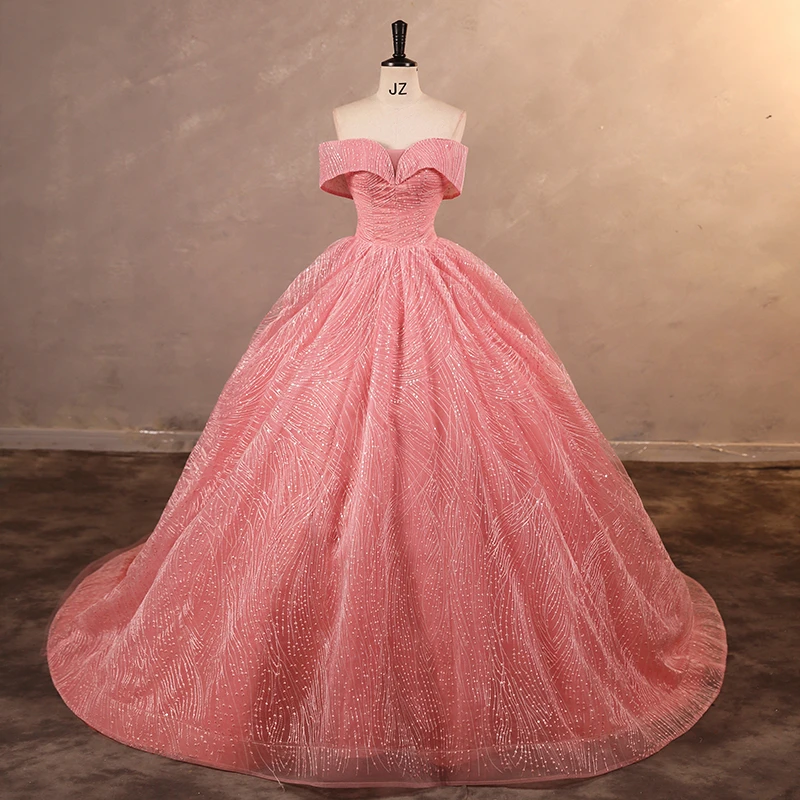 متوفر في المخزون الوردي 15 فساتين Quinceanera ثوب حفلة رخيصة فستان رسمي مخصص 2025 #4