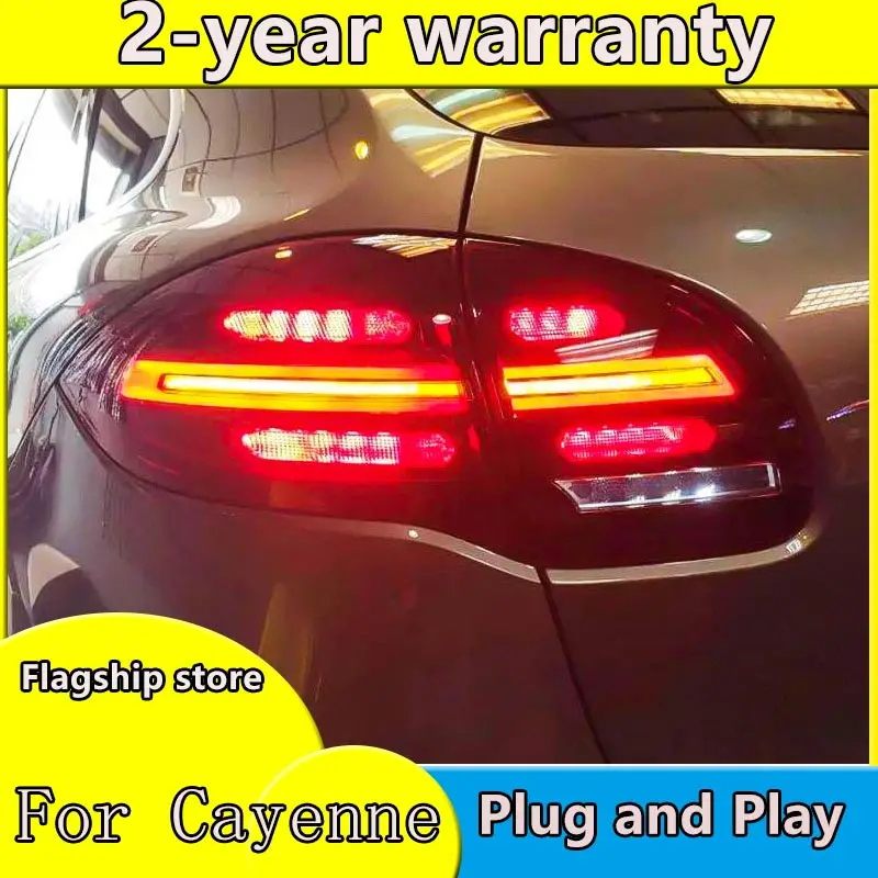 Car Styling for Porsche Cayenne Rear Lights 2011-2014 Cayenne Taillights Rear DRL Fog Brake Reversing Turn Signal