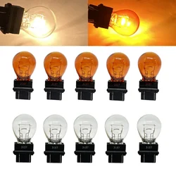 10pcs 3156 3157 Clear White Amber Tail Signal Brake Light Bulb Lamp Super Bright car external Turn signal Lights bulb
