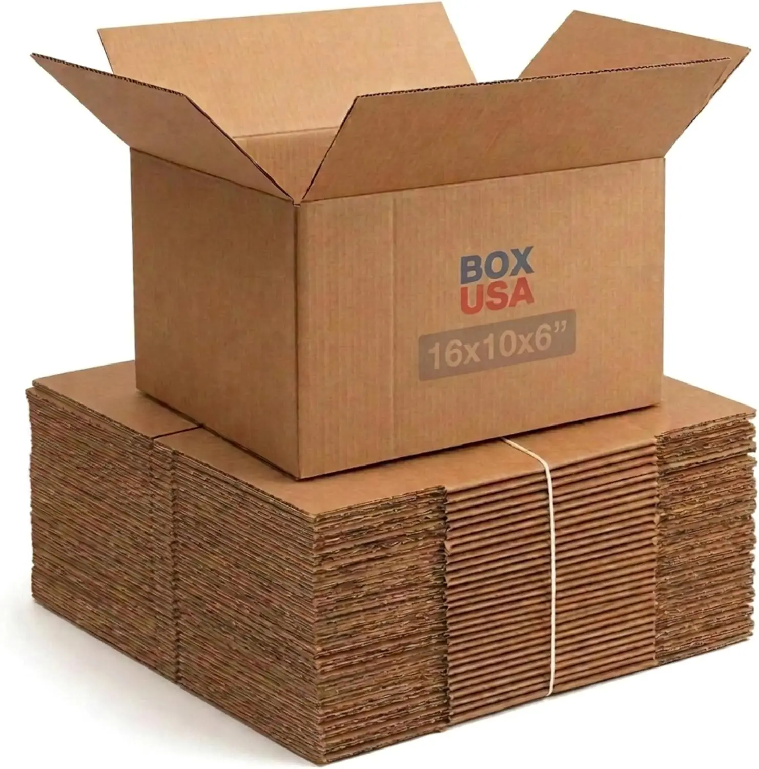 

Corrugated Cardboard Boxes 16"L x 10"W x 6"H, 25-Pack for Moving, Shipping and Storage