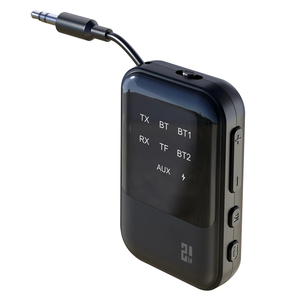 2-in-1 Bluetooth Audio Adapter, Wireless Transmitter & Receiver with Integrated Storage Cable TR20