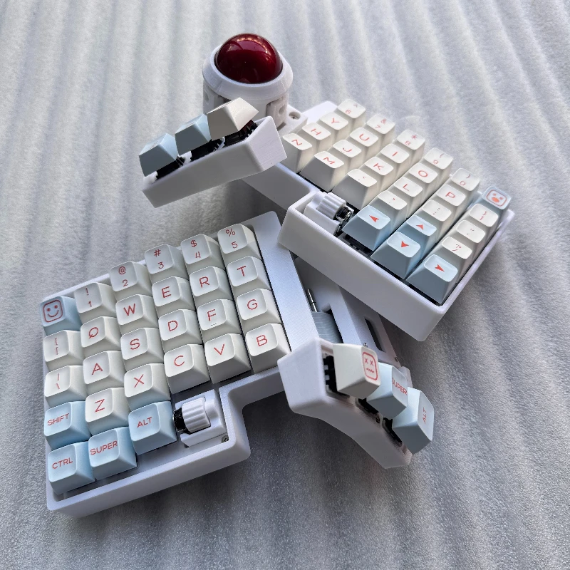 Hot SalesCCK-BALL Freely Adjustable Angle Split Trackball Keyboard Custom ZMK/QMK with Scroll Wheel Gamers DIY MX Switch Teclado