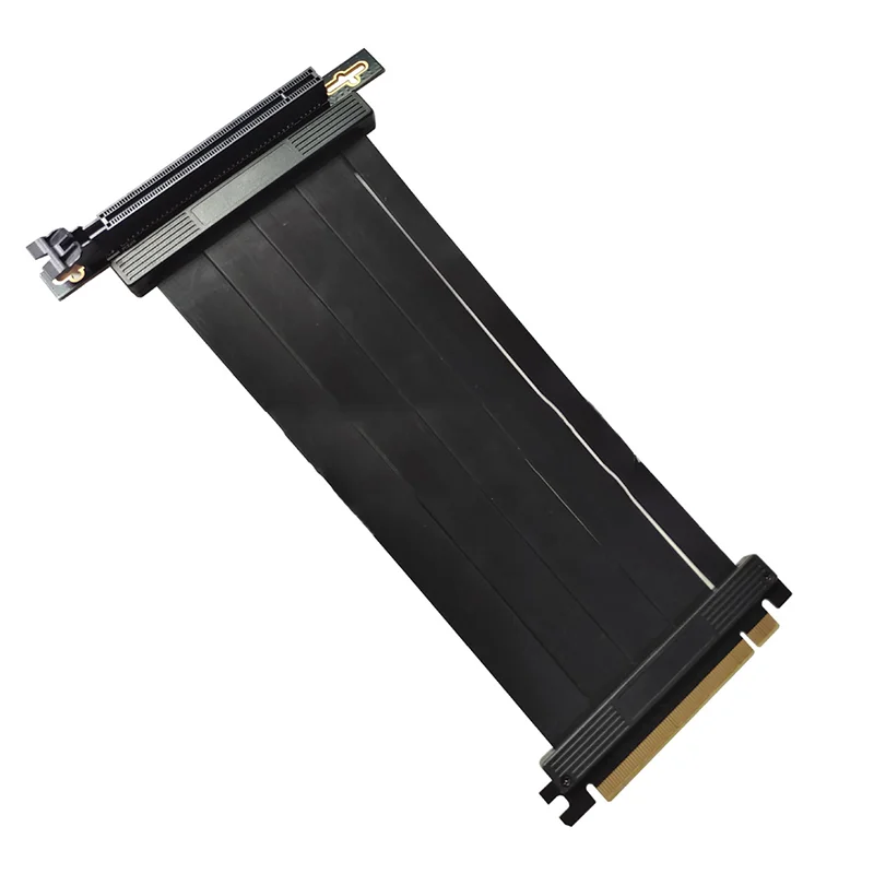 Cabo Riser PCIE 4.0 16X, Cabo de extensão para placa gráfica, Porta PCI Express, Extensor Riser GPU, 90 Graus, Velocidade máxima, 10cm