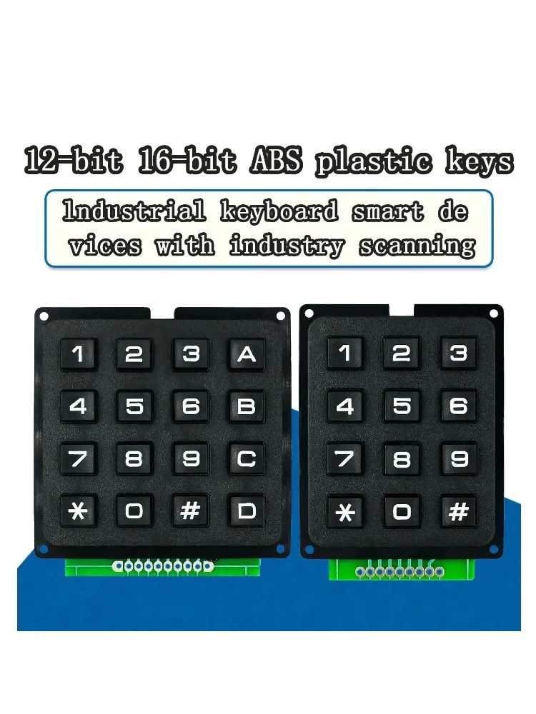 3*4 4*4 Matrix Switch Toetsenbord Array Module Abs Plastic Toetsen 4X4 3X4 12 16 Key Button Membraan Schakelaar Diy Kit Voor Arduino