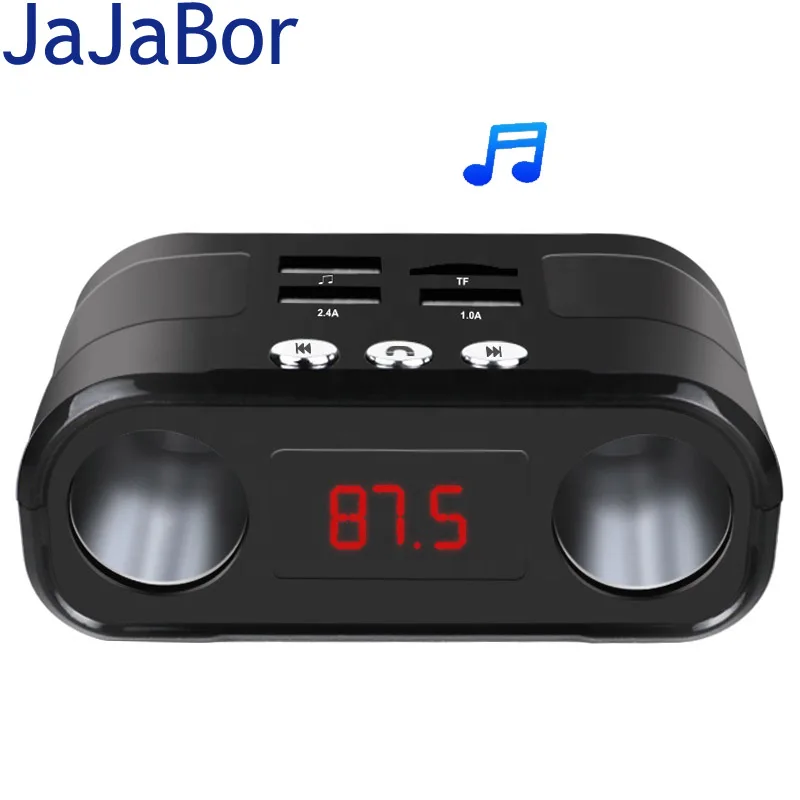 

JaJaBor FM передатчик Обнаружение напряжения 60 Вт USB Автомобильное зарядное устройство громкой связи Bluetooth-Совместимость 5,0 автомобильный комплект стерео автомобильный mp3-плеер