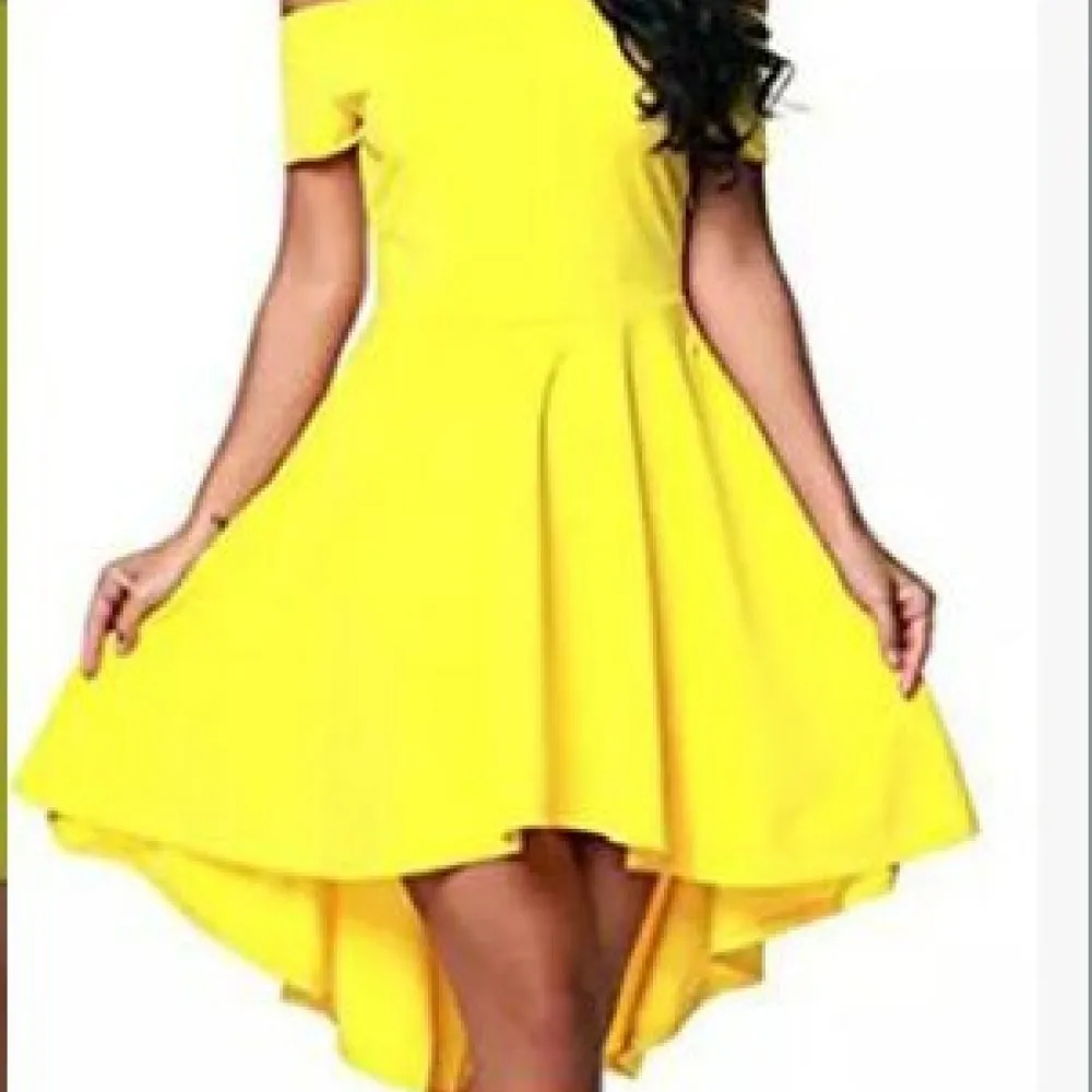 Women Off Shoulder Dress Elegant Summer Short Sleeve Casual High Low Hem Pleated Skirt Solid Color Party Outfits