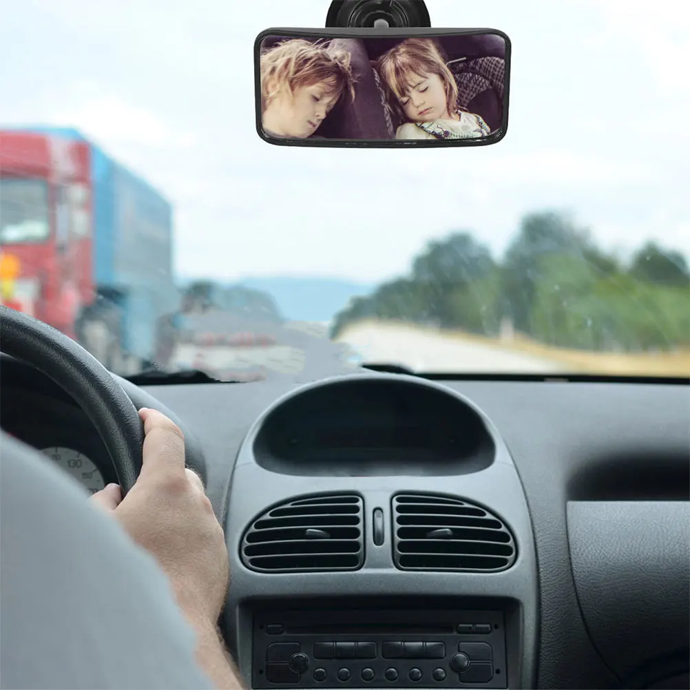 

2Pcs Car Baby Mirror Suction Degree Rotating Infant Rear Facing Seat Monitor Large Clear Vision Car Mirror for Baby