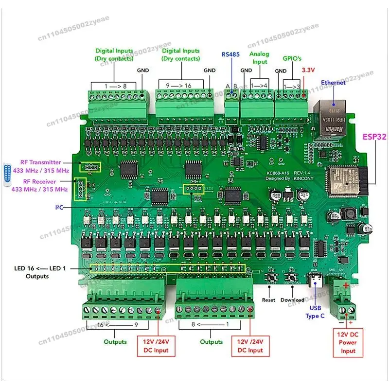 

A16 ESP32 ESPHome Program Development Board Home Assistant T