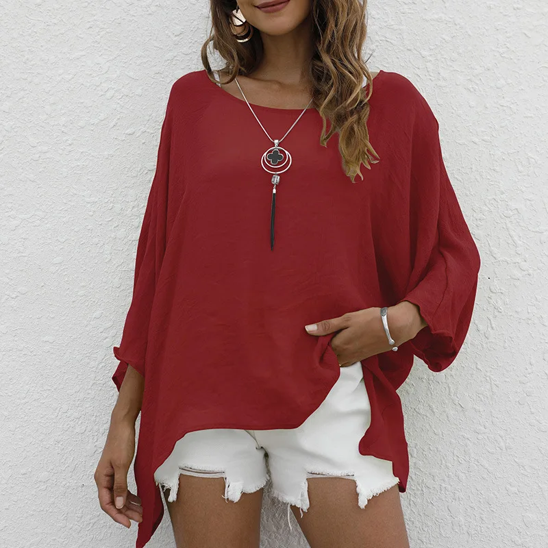 

Women's SVE Hem irt Collar Top Thin Spring Season Mid-Waist Long Pants Mixed Fabric Woven Skirt Pants Chinese Origin