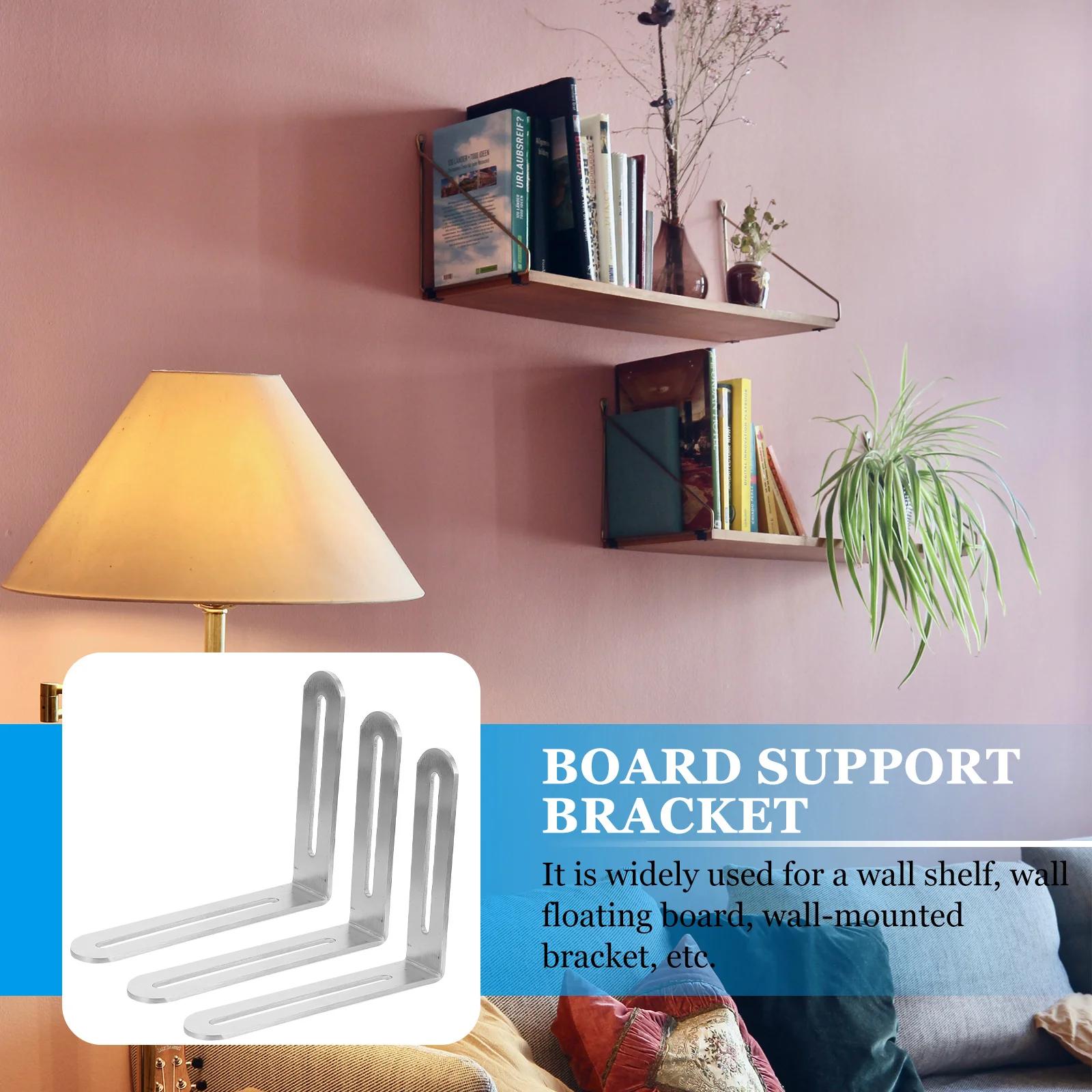 

10pcs Corner Brackets Stainless Steel Shelves Wall Mount Heavy Duty Furniture Hardware Layer Board Connectors